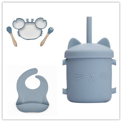 Silicone Baby Suction Plate Set – Cute Animal Design & Non-Slip Feeding Dish