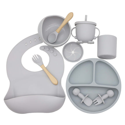 Ensemble de couverts en silicone pour bébé – Ensemble de 10 couverts de qualité alimentaire