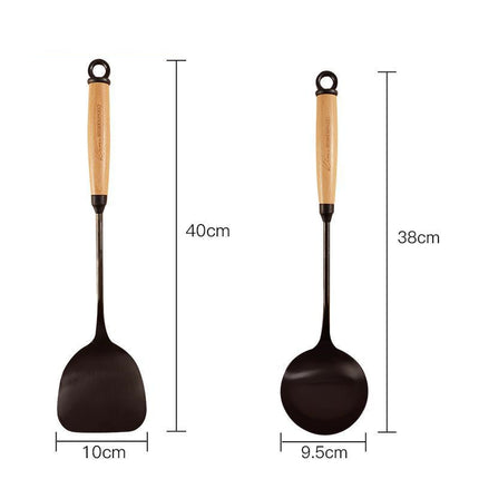Household Kitchen Wooden Handle Shovel Cooking Utensils Set