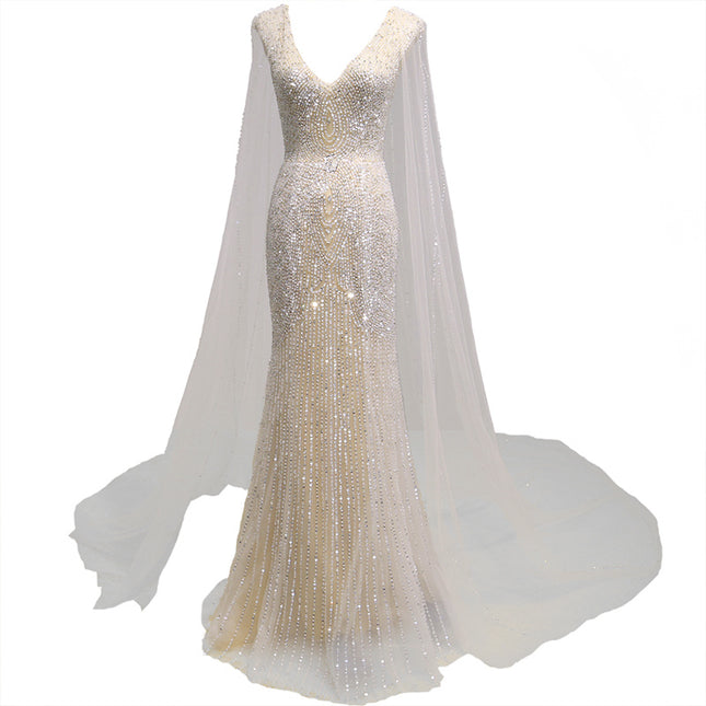 Women's Fashionable Personalized Shawl Evening Dress