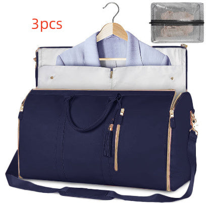 Convertible Travel Duffle & Suit Tote Waterproof Cowhide Utility  Curated by LUNVERO