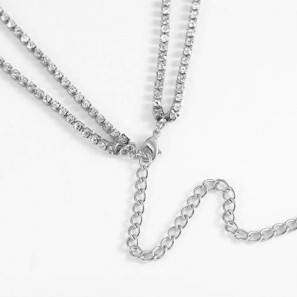 Rhinestone Body Chain – Gold & Silver Waist Accessory