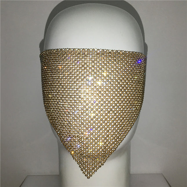 Metallic Mesh Party Mask – Elegant European Style