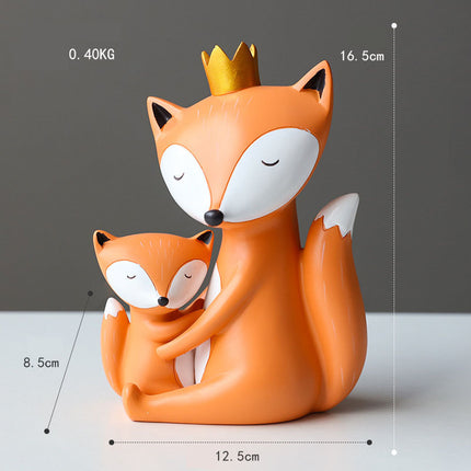 Nordic Creative Animal Resin Ornament – Modern Home & Kids Room Décor