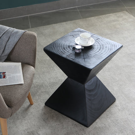 LUNVERO Silent Wind Solid Wood Bedside Table