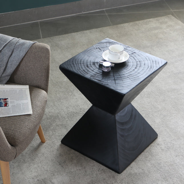 LUNVERO Silent Wind Solid Wood Bedside Table