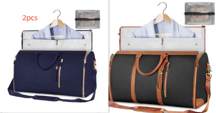 Convertible Travel Duffle & Suit Tote Waterproof Cowhide Utility  Curated by LUNVERO