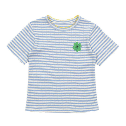 Girls’ Summer Korean Style Cotton A-Line Dress – Short Sleeve Cute Outfit