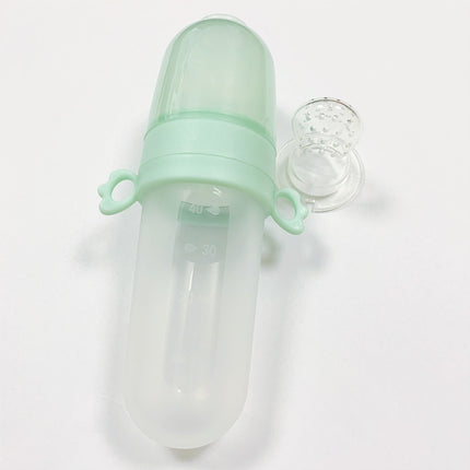 Silicone Squeeze Feeding Bottle with Spoon – For Baby Rice Cereal & Purees