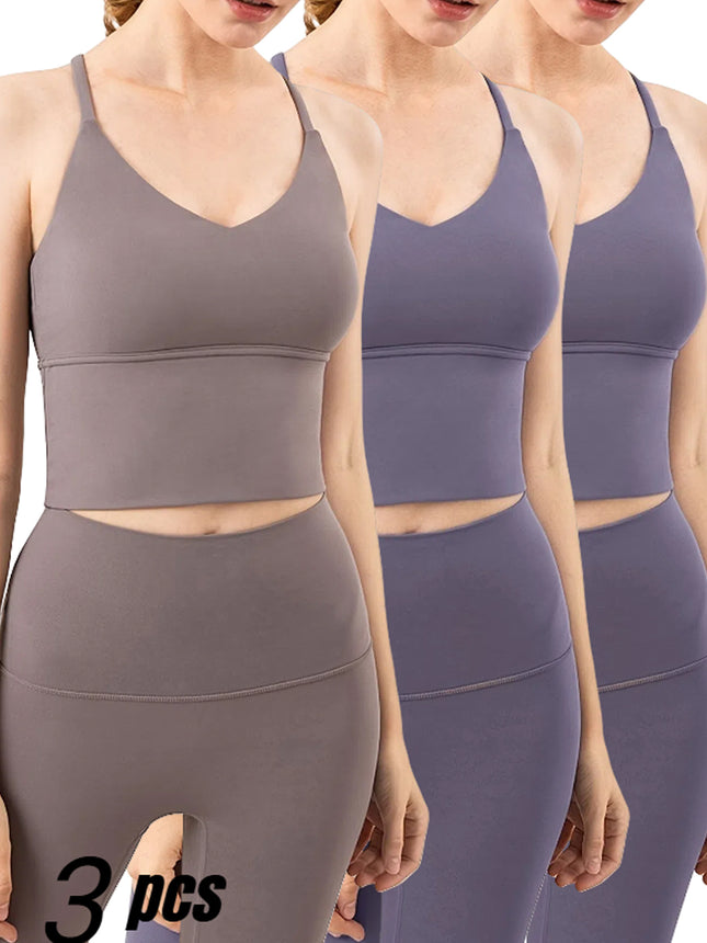 3-Pack High-Quality Yoga Bras