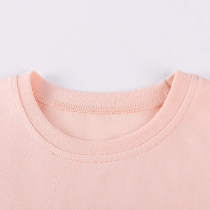 Autumn Arrival Cartoon Animals Pattern Long Sleeves Crew Neck Dress for Stylish Girls-2