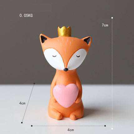 Nordic Creative Animal Resin Ornament – Modern Home & Kids Room Décor