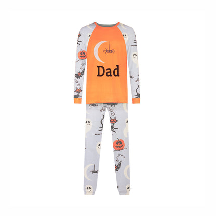 Fashionable Halloween Printed Parent-Child Outfit – Polyester Home Wear Set