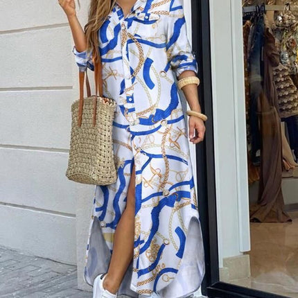 Fashion Women Sexy Shirt Long Skirt Dress