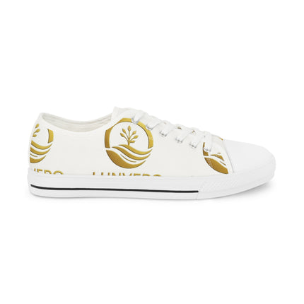 LUNVERO Pure White Gold Limited Edition Sneakers Unique Design Shoes, Perfect Gift for Sneaker Lovers