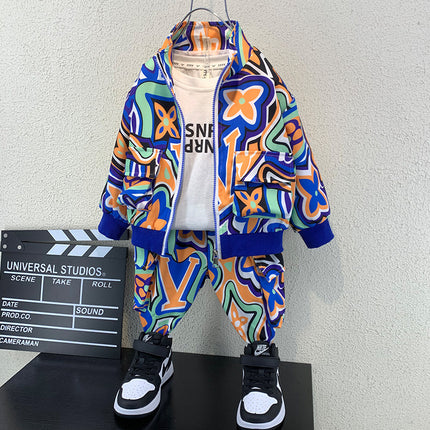 Girls’ Cotton Two-Piece Shirt & Pants Set – Long Sleeve Casual Outfit