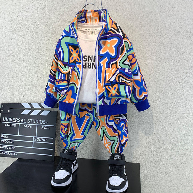 Girls’ Cotton Two-Piece Shirt & Pants Set – Long Sleeve Casual Outfit