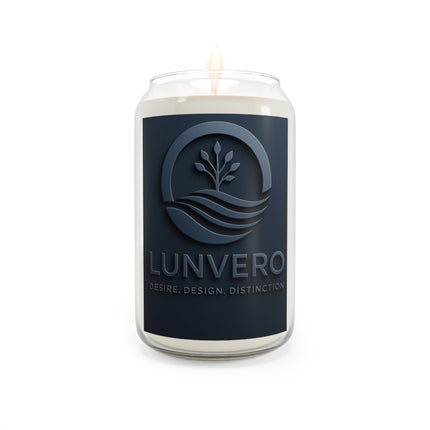 LUNVERO LUXE Bespoke 13.75oz Soy Candle | Custom-Designed, 70-Hour Personalized Vessel