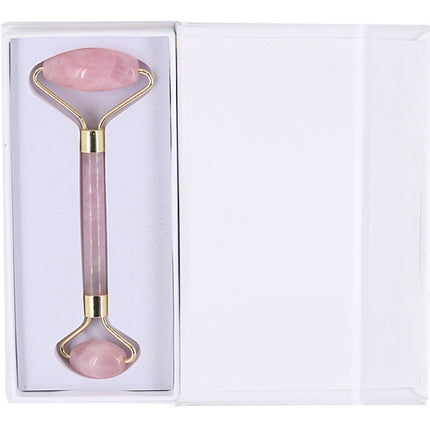 Rose Quartz Roller Slimming Face Massager Lifting Tool Natural Jade