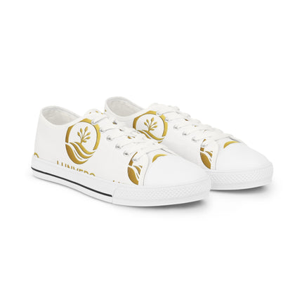 LUNVERO Pure White Gold Limited Edition Sneakers Unique Design Shoes, Perfect Gift for Sneaker Lovers