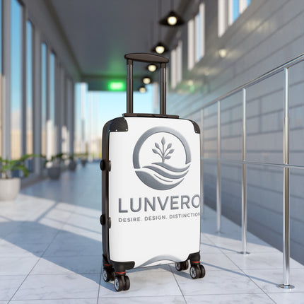 ✨LUNVERO Luxury Silver & White Set (S + M + L) Luggage, Rolling Suitcase, Travel Bags