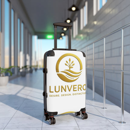 ✨LUNVERO Luxury White & Gold Set (S + M + L) Travel Suitcase  for  Vacation, Business Trips
