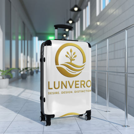 ✨LUNVERO Luxury White & Gold Set (S + M + L) Travel Suitcase  for  Vacation, Business Trips