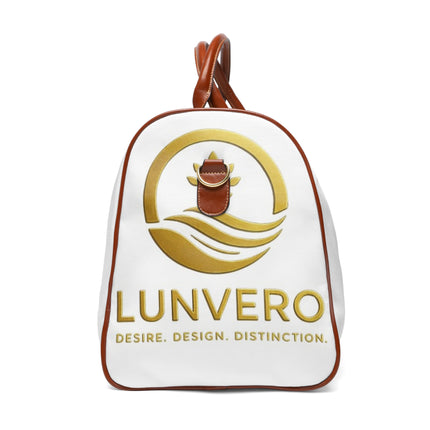 LUNVERO White & Gold Waterproof Durable Travel Bag