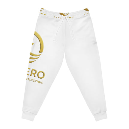 LUNVERO White & Gold Luxury Joggers (AOP) Unisex
