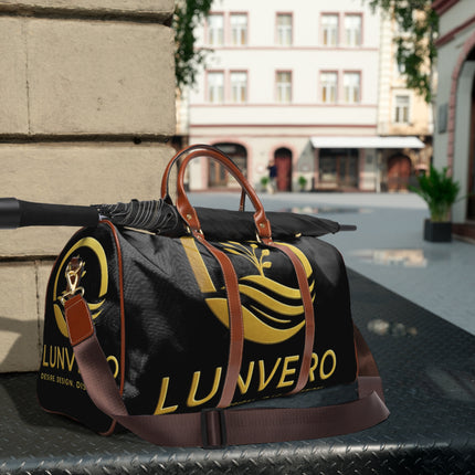 LUNVERO Black & Gold Waterproof Durable Travel Bag