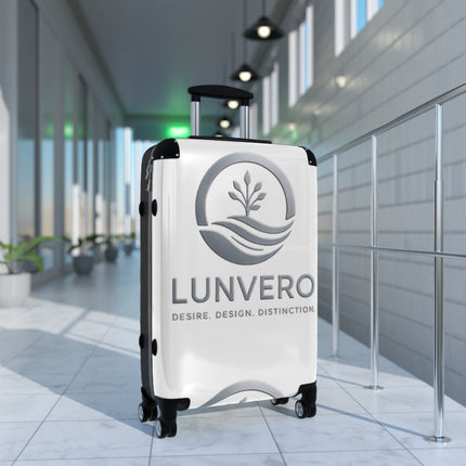 ✨LUNVERO Luxury Silver & White Set (S + M + L) Luggage, Rolling Suitcase, Travel Bags