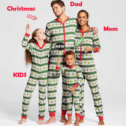 England Style Christmas Parent-Child Pants Suit