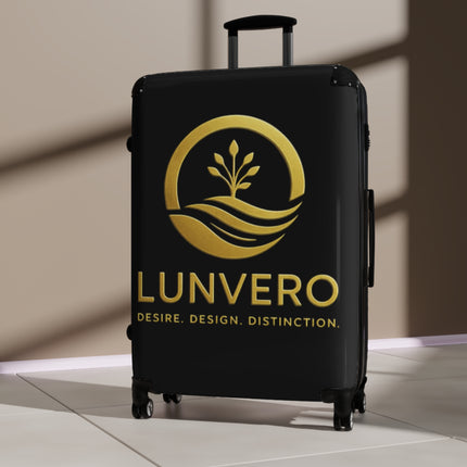 ✨ LUNVERO Luxury Luggage Suitcase Black & Gold Set (S + M + L)