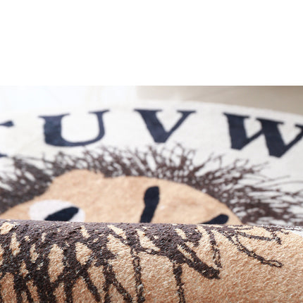 Round Lion Kids Rug