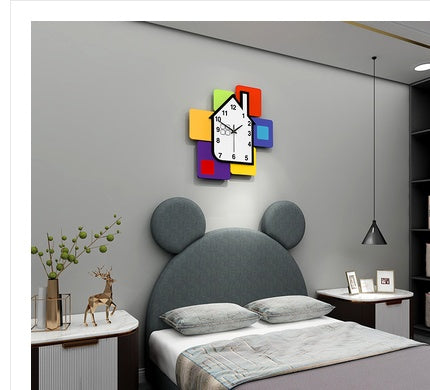 Child Creative Alien Wall Clock – Fun Home & Living Room Decoration