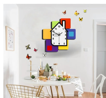 Child Creative Alien Wall Clock – Fun Home & Living Room Decoration