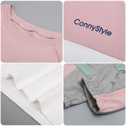 Girls’ Summer Casual Cotton Pants Set – Short Sleeve Pullover Outfit