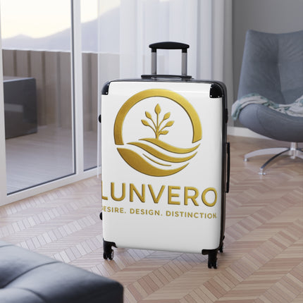 ✨LUNVERO Luxury White & Gold Set (S + M + L) Travel Suitcase  for  Vacation, Business Trips