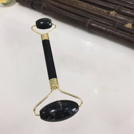 Rose Quartz Roller Slimming Face Massager Lifting Tool Natural Jade