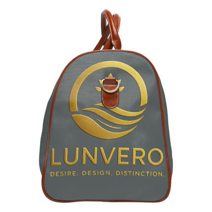 LUNVERO Grey & Gold Waterproof Travel Bag