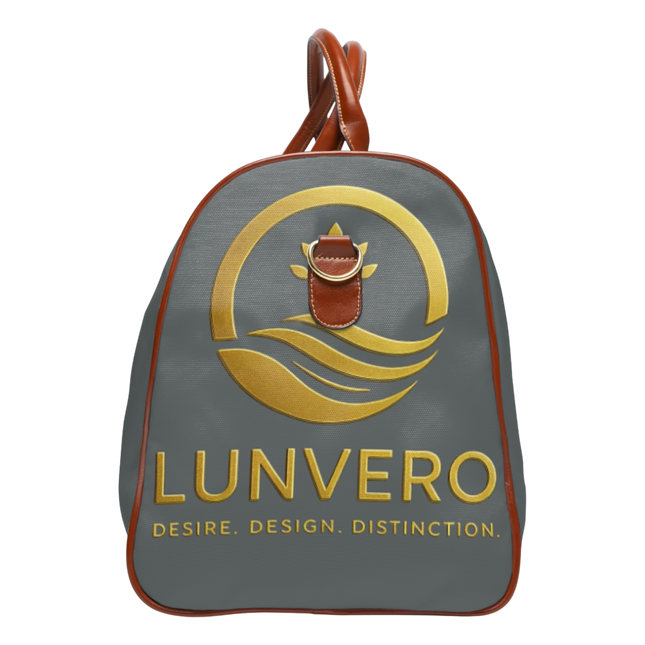 LUNVERO Grey & Gold Waterproof Travel Bag