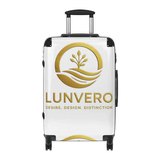 ✨LUNVERO Luxury White & Gold Set (S + M + L) Travel Suitcase  for  Vacation, Business Trips