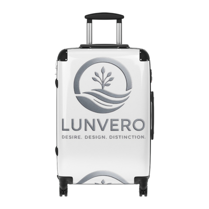 ✨LUNVERO Luxury Silver & White Set (S + M + L) Luggage, Rolling Suitcase, Travel Bags