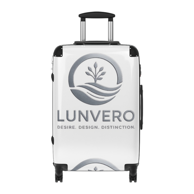 ✨LUNVERO Luxury Silver & White Set (S + M + L) Luggage, Rolling Suitcase, Travel Bags