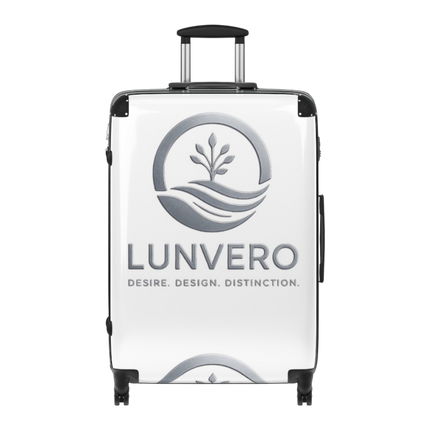 ✨LUNVERO Luxury Silver & White Set (S + M + L) Luggage, Rolling Suitcase, Travel Bags