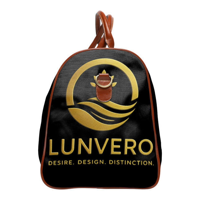 LUNVERO Black & Gold Waterproof Durable Travel Bag