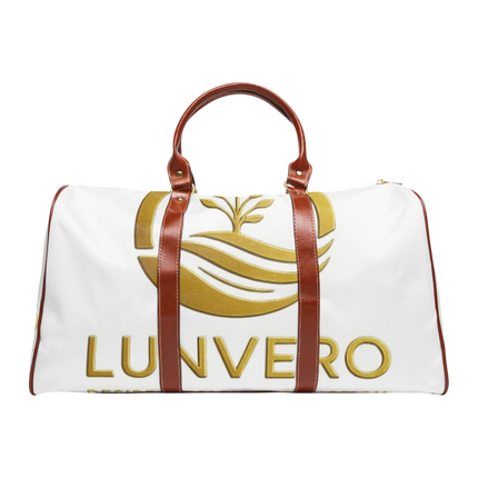LUNVERO White & Gold Waterproof Durable Travel Bag