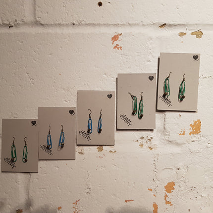 Black Personalised Paperclip Earrings | by lovedbynlanla-3