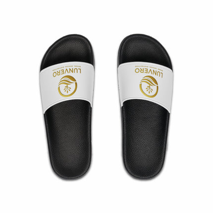 LUNVERO Premium Slides  White/Gold for Female -  Beach Trips, Gifts. Cool Vibe, Comfortable Fit
