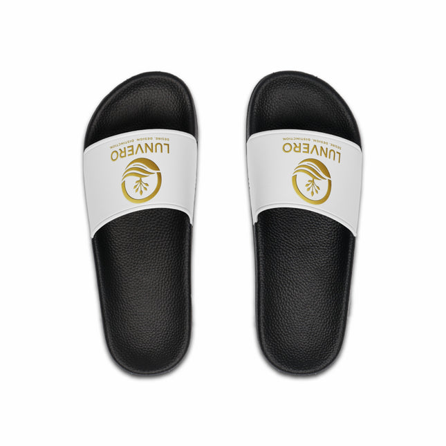 LUNVERO Premium Slides  White/Gold for Female -  Beach Trips, Gifts. Cool Vibe, Comfortable Fit